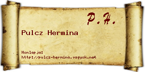 Pulcz Hermina névjegykártya